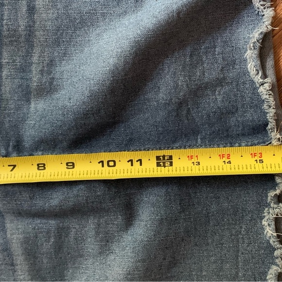 Marc New York Jeans Distressed High Rise Sz 10 Mini Skirt Stretch Denim - Picture 7 of 10